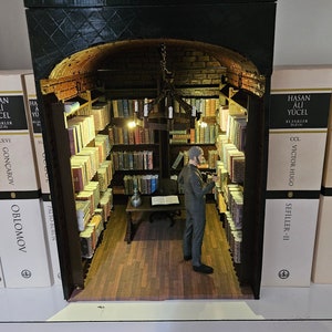 Library Book Nook, Book Lover, Gift, Book Shelf, Decoration Bookshelf