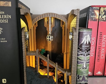 Dragon's Lair Book Nook, Home Decor, Book Ends,