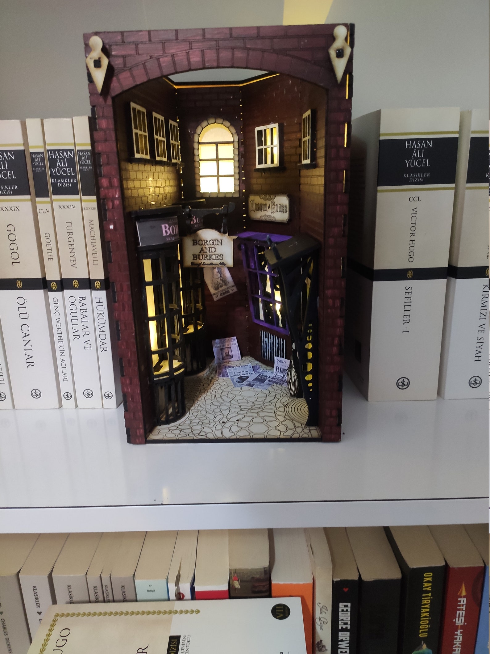 Knockturn Alley Book Nook Booknook Harry Potter Book Shelf Etsy