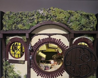 Rincón de libros - Inserto para estantería - Sujetalibros - Decoración en miniatura para el hogar estilo Bag End