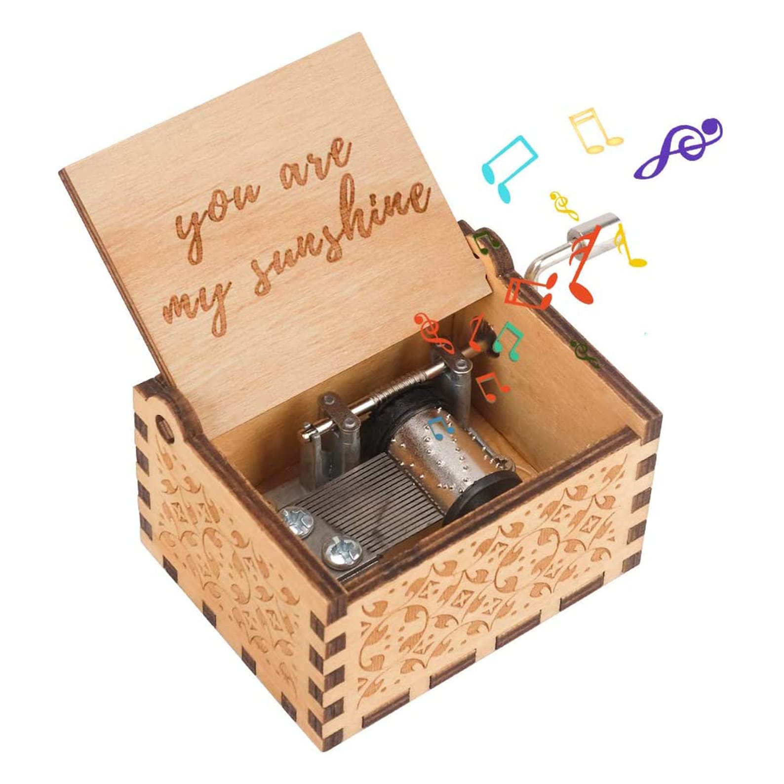 Wooden Music Box You Are My Sunshine Wood Music Boxes Etsy