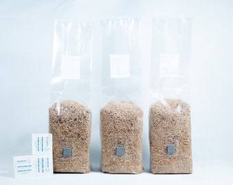 3X 1kg Organic Brown Rice Flour (BRF) & Vermiculite bags PF tek