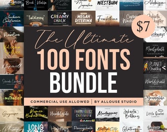 The Ultimate Font Bundles, Logo Font, Branding Font, Commercial Use Font, Handwriting Font, Calligraphy Font, Farmhouse Font, Wedding Font