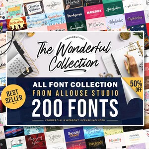 Mega Font Bundle Collection, Cricut, Calligraphy Font, Handwritten Font, Script Font, Fonts, Digital Fonts, Procreate Font, Crafting Font