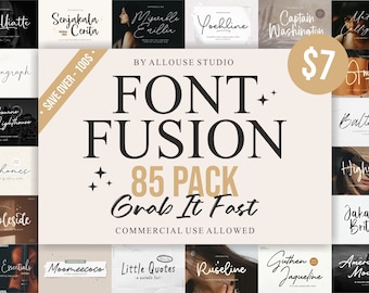 Font Fusion, Font Bundles, Logo Font, Branding Font, Commercial Use Font, Handwriting Font, Calligraphy Font, Farmhouse Font, Wedding Font