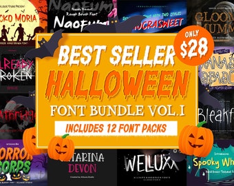 Hallowen, Happy Halloween, Best Seller Font, Digital Font, Halloween Bundle, Halloween Party, Halloween Font, Spooky Font, Scary Font