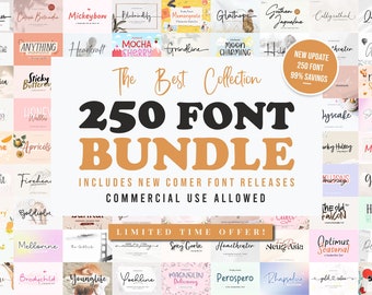 Best Collection Font Bundle - Cricut Fonts, Procreate Fonts, Canva Fonts, Handwritten Fonts, Farmhouse Fonts, Crafting Font, Commercial Use