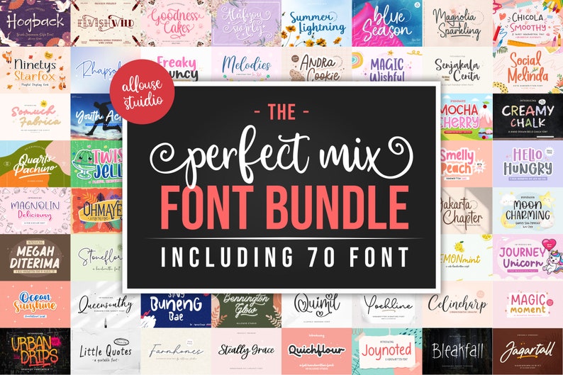 Font Bundle, Handwritten Fonts, Calligraphy Fonts, Cricut Font, Procreate Font, Script Font, Branding, Crafting Font, Canva Font, Svg Font image 1