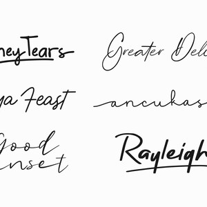 Cursive Font Svg, Font Svg, Digital Font Svg, Font Bundle for Logo ...