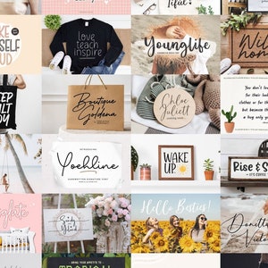 Font Bundle, Handwritten Fonts, Calligraphy Fonts, Cricut Font, Procreate Font, Script Font, Branding, Digital Download, Canva Font, Svg image 3