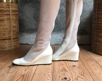 white pixie boots