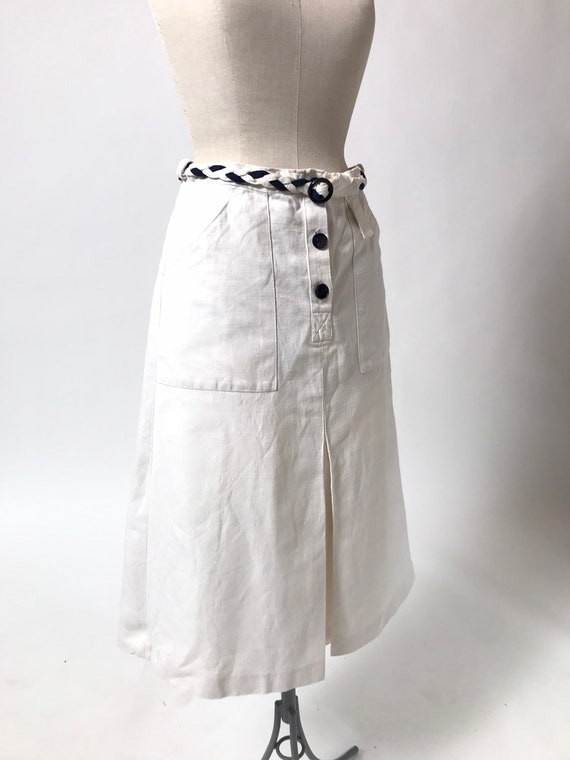 White linen skirt clearance 70s