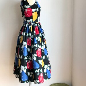 Vintage 1950s Novelty Print Dress Fruit Print image 4