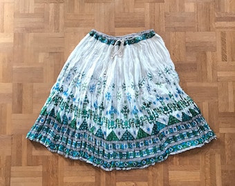 Jupe vintage Lurex Gauze Indienne des années 1980