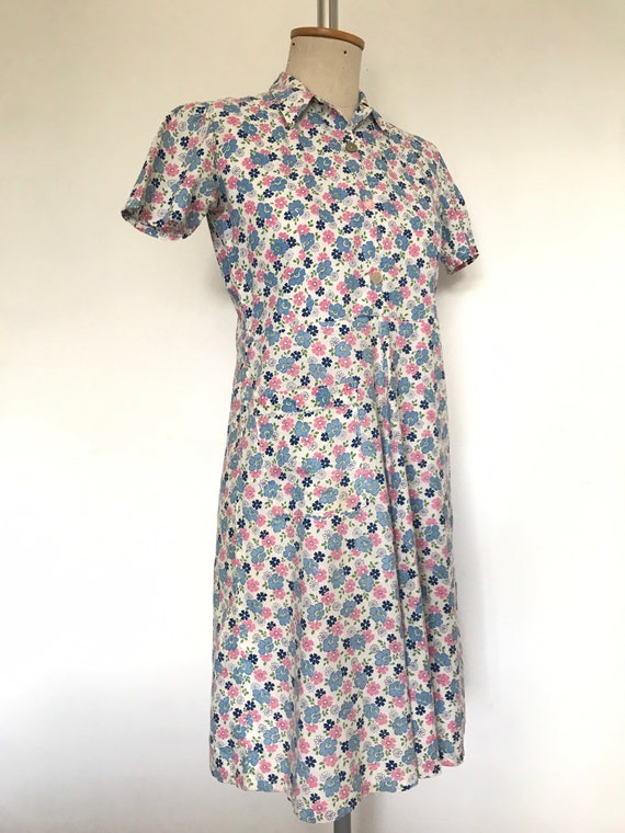 Vintage 1930s / 1940s Floral Feedsack Dress - image 3