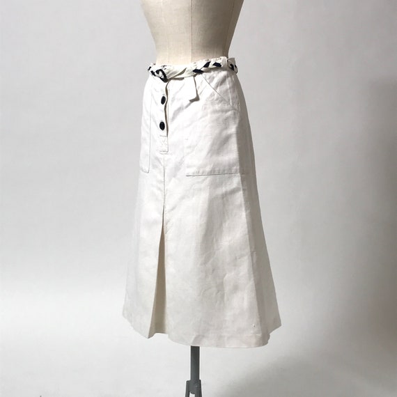 White linen skirt clearance 70s
