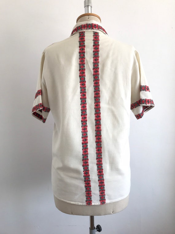 Vintage 1960s Greek Embroidered Blouse - image 7