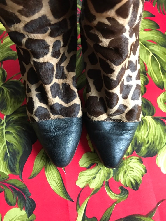 Rare Vintage 1980s Animal Print Boots El Vaquero - image 6