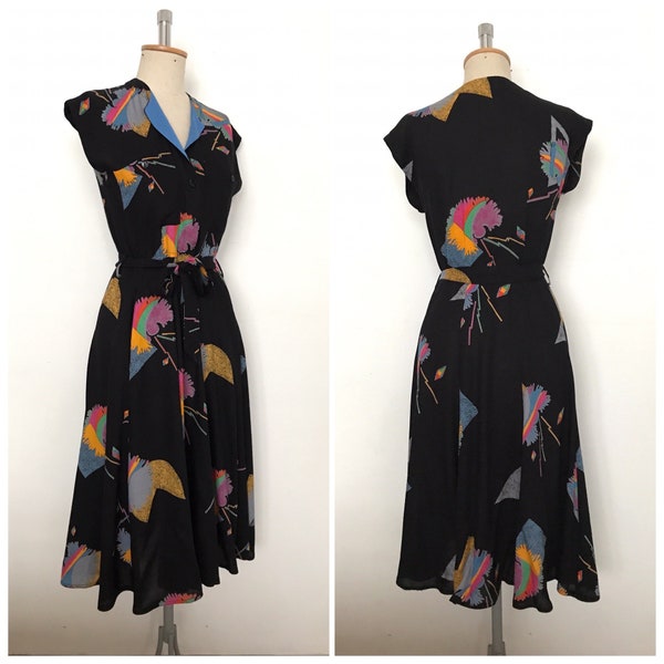 Vintage 1980s Chacok Dress / 80s French Designer Dress / Arlette Decock