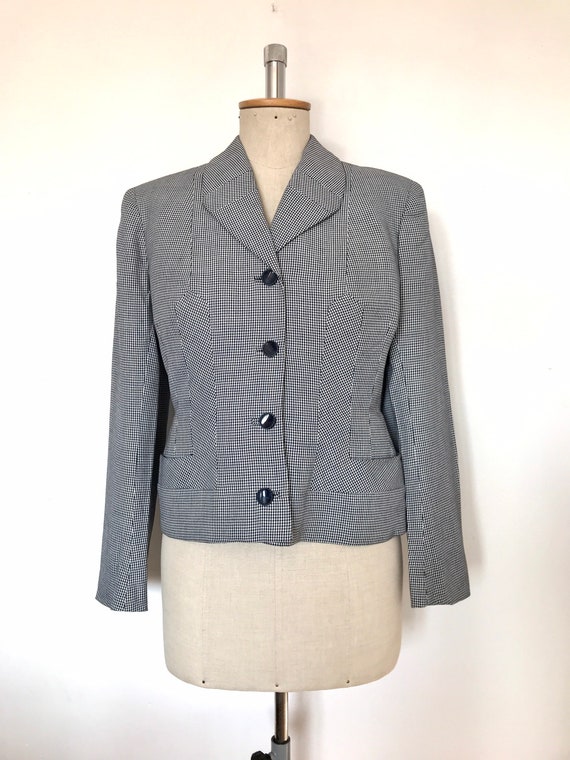 Vintage 1950s Houndstooth Blazer - image 3