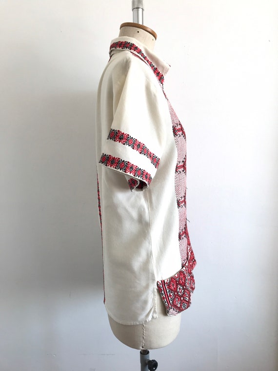 Vintage 1960s Greek Embroidered Blouse - image 6