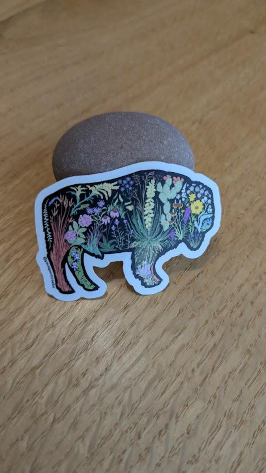 Bison Sticker | Buffalo Sticker | Botanical Bison | Nebraska Bison - Etsy