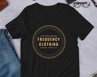 Short-Sleeve Unisex T-Shirt - Frequency Clothing Gold Coin Logo