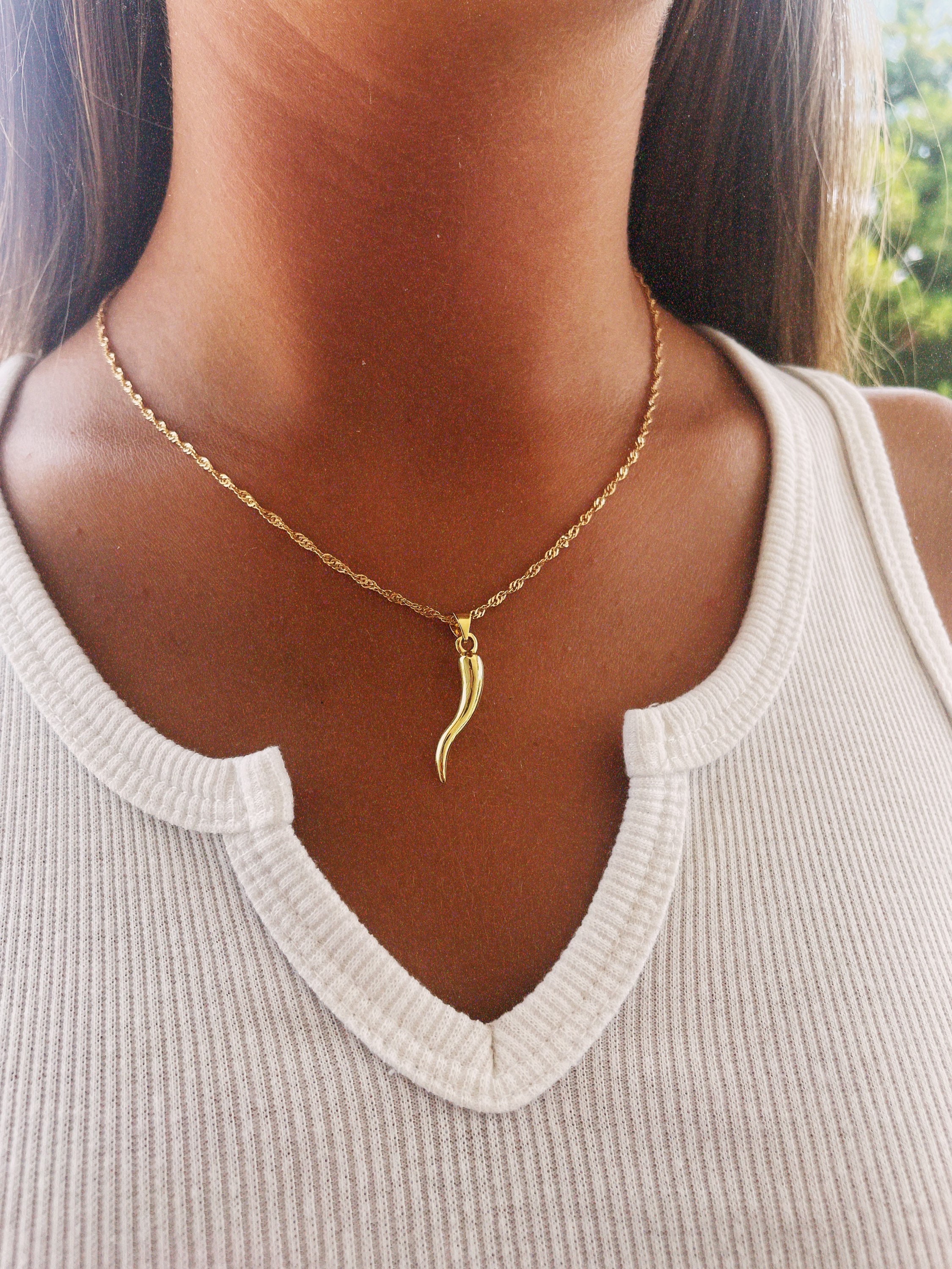 Italian Horn Necklace Etsy