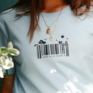 100% Organic ‘No Planet B’ |  Earth Planet Climate | Vegan Fair Wear | Sustainable Eco T-shirt