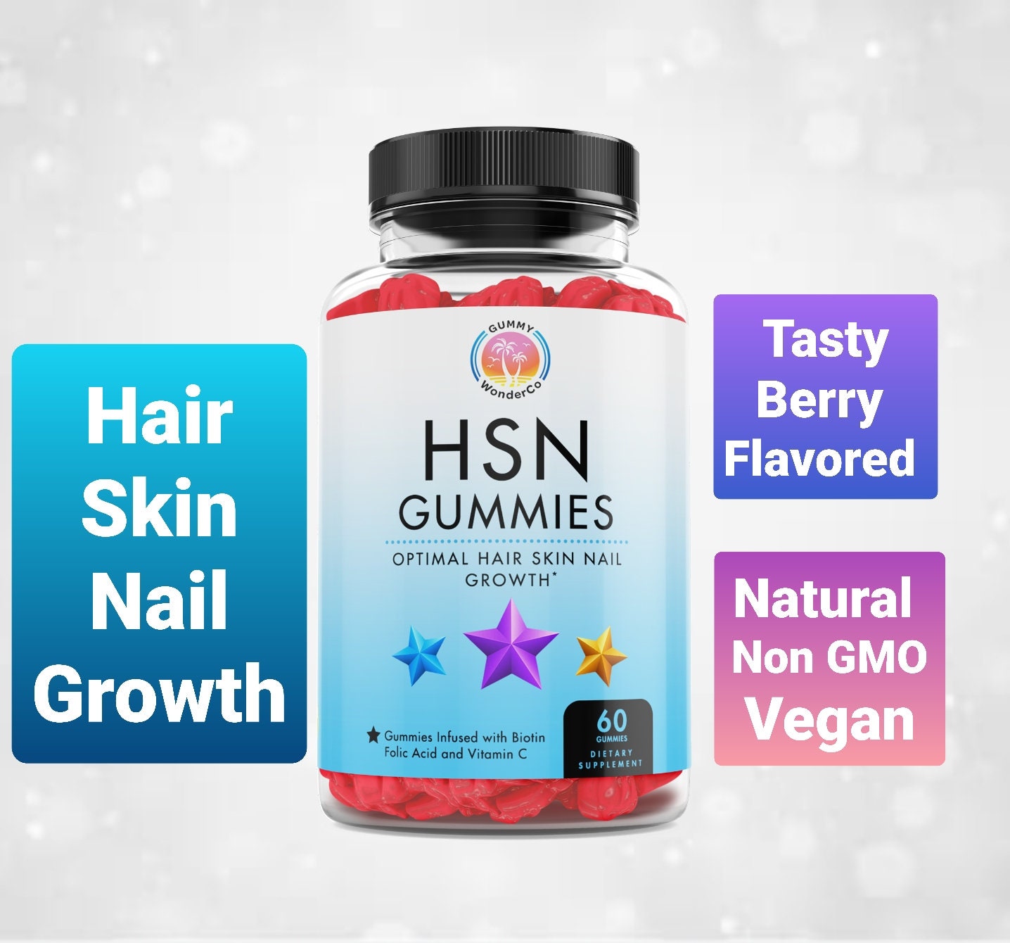 Hair Skin Nail Vitamin Gummies Etsy