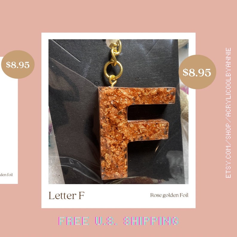 letter F Acrylic keychain