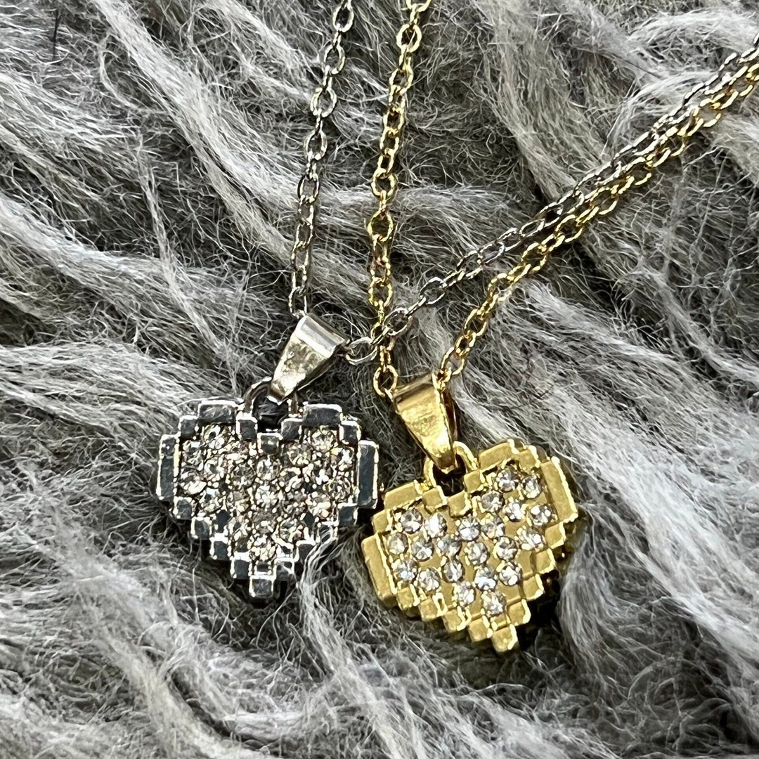 Matching minecraft 2024 heart necklace