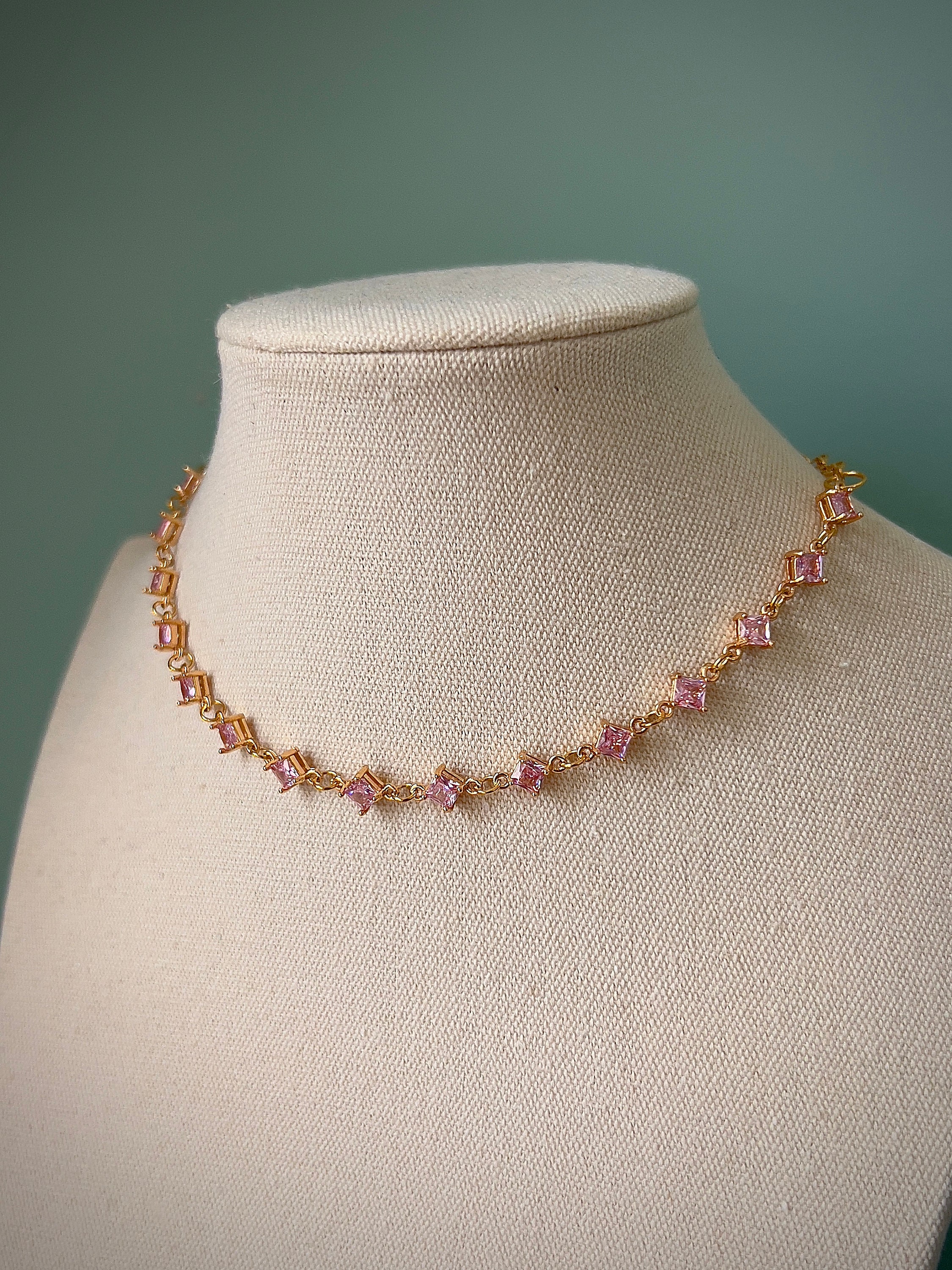 CHOKO Monarch Diamond Hair Band - Pink & White