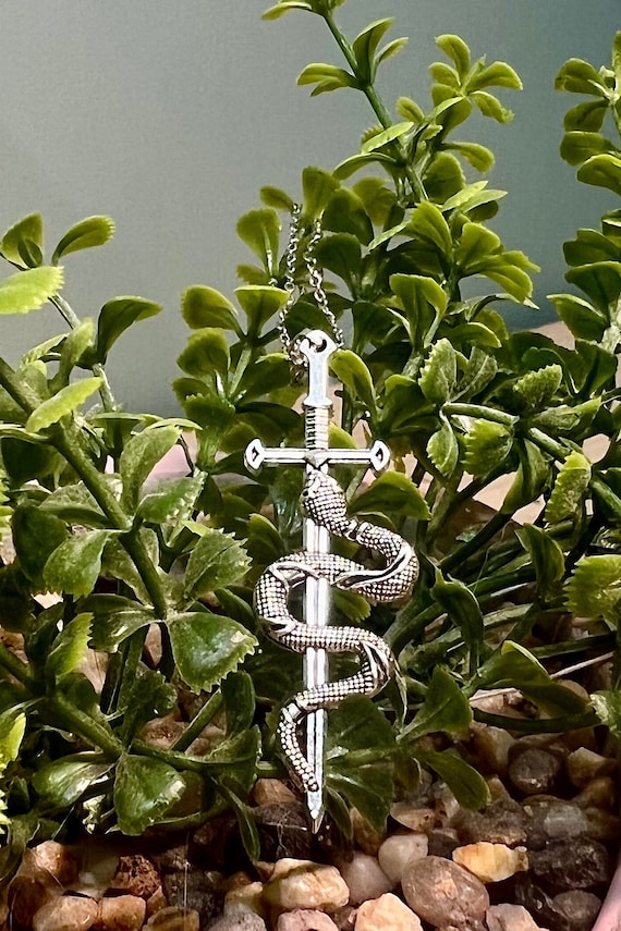 Collana con ciondolo a forma di serpente in argento sterling, regalo di gioielli a forma di serpente per uomo - Italia