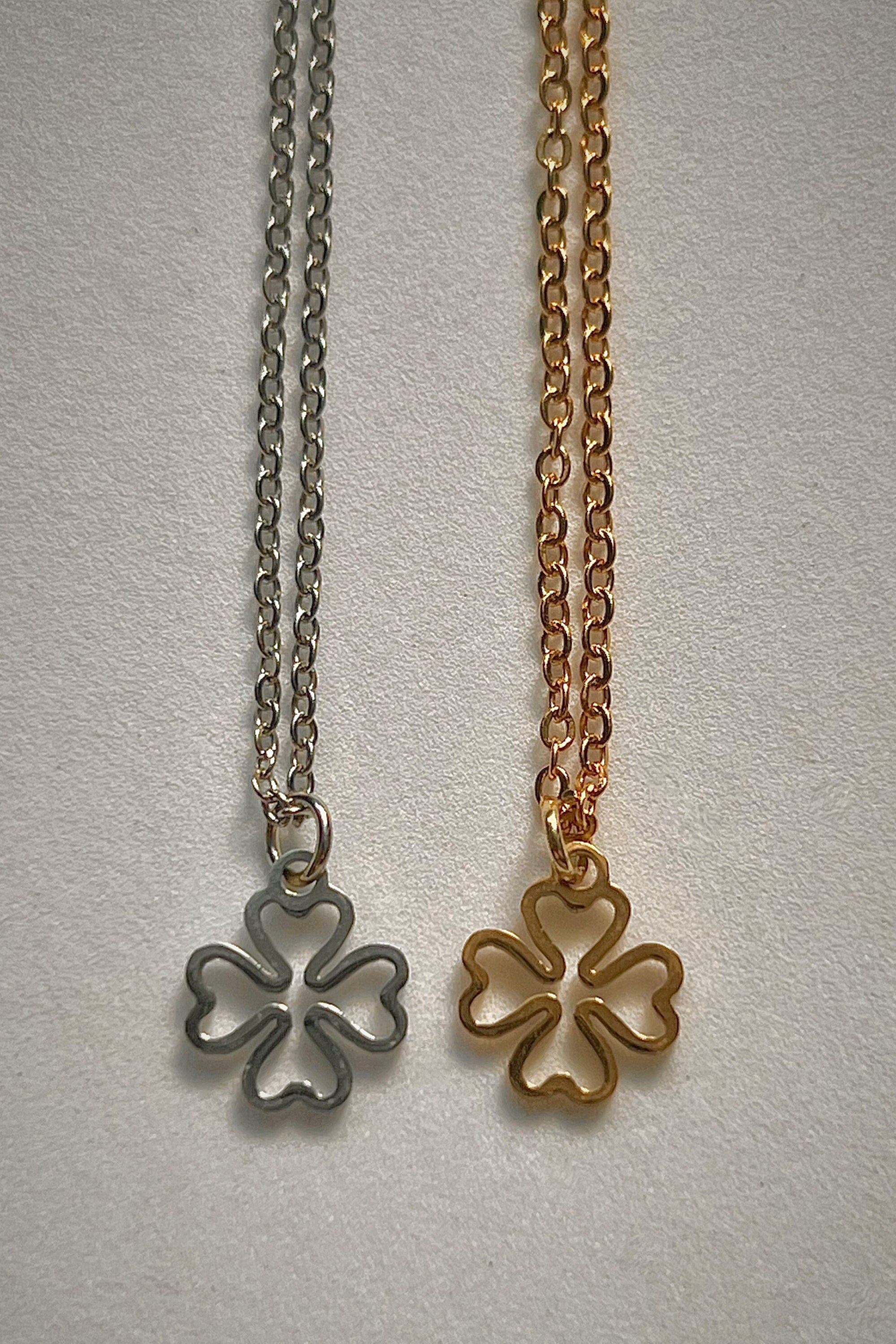 Four Clover Necklace Small Dainty Cute Jewellery Shamrock Charm Four Clover Necklace Small Dainty Cute Jewellery Shamrock Charm