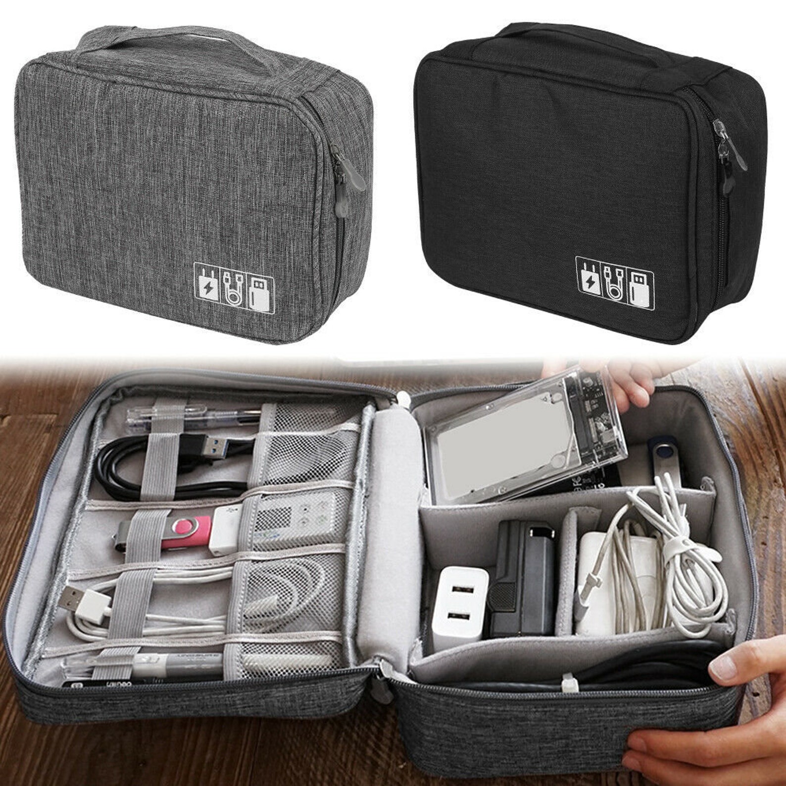 Storage organiser for tech accessories / laptop / camera Etsy