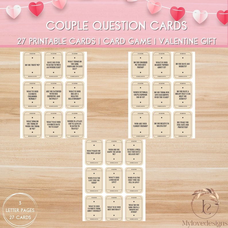 Couple Question Cards, Conversation Starters Cards, Date Night Cards ...