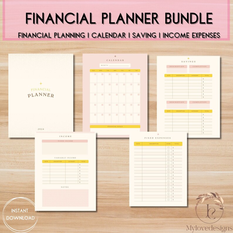 Financial Planner Printable, Finance Planner, Printable Budget, Monthly ...