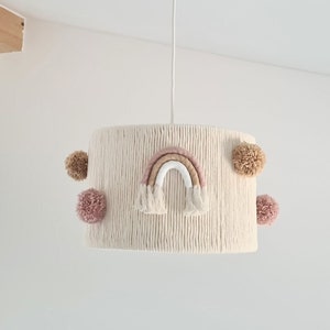 Girl nursery lampshade,  girl room standing lamp, kids room chandelier, boho ceiling lamp baby room, light fixture children, kids lighting