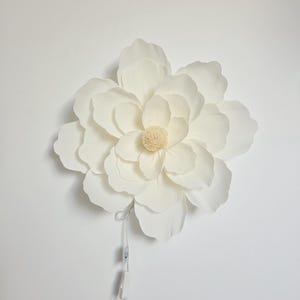 Large Crepe Paper Flower Wall Lamp | Boho Nursery Decor image 2
