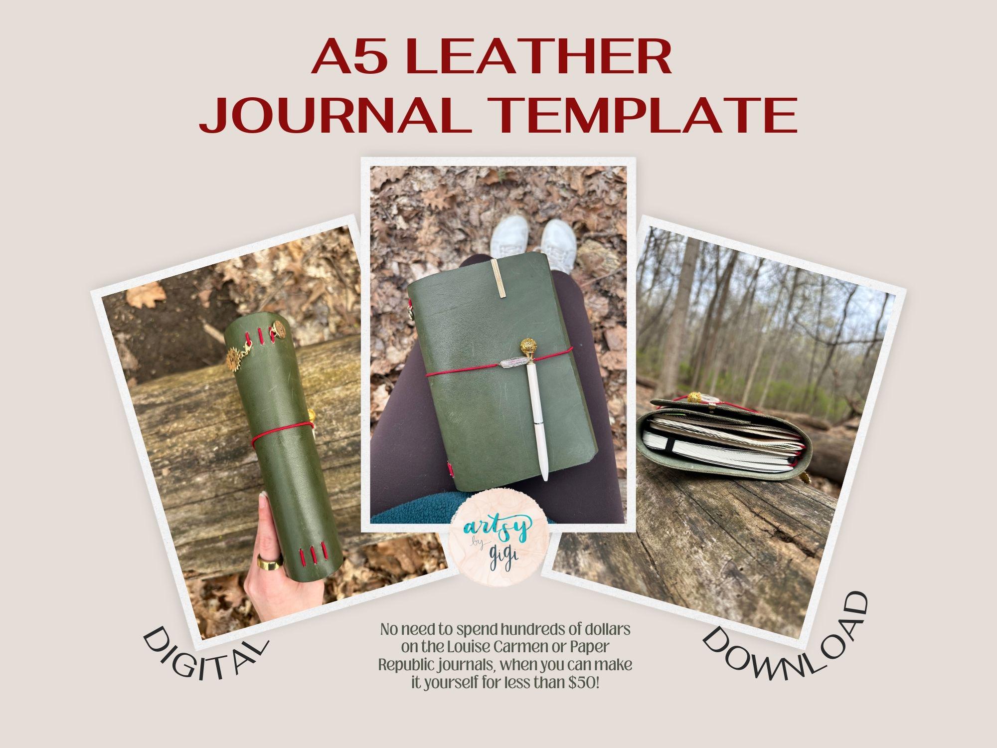 A5 Leather Journal Template DIY Pattern (digital Download) / Louise