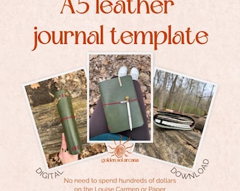 Modello per diario in pelle A5: modello fai da te (download digitale) / Dupe di Louise Carmen e Paper Republic