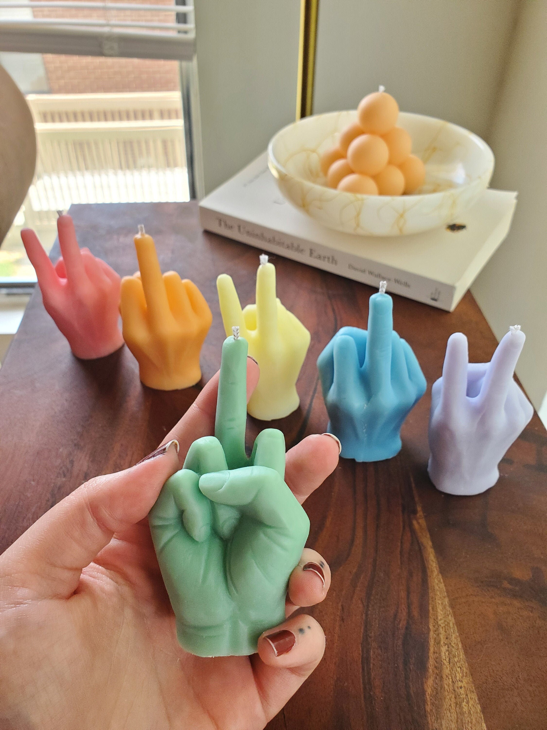 Middle Finger Candle • Hand Poured • Natural Ingredients • Aesthetic …