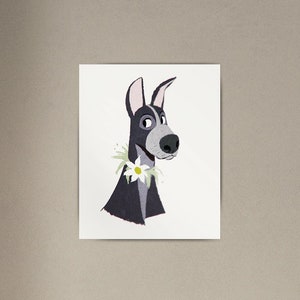 Grey Dog Print