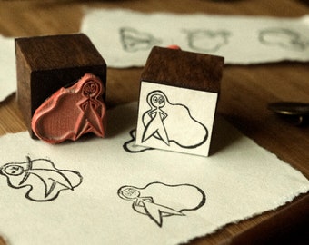 Mini Proud Ick Mounted Rubber 3/4" Handmade Stamp - For Crafts, Scrapbooking, Journaling, Planner, & Traveler's Notebook