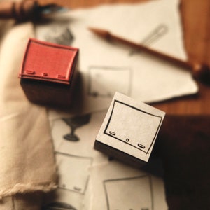 Animation Paper 1&quot; Handmade Rubber Stamp - For Crafts, Scrapbooking, Journaling, Planner, & Traveler&#39;s Notebook