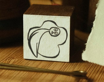 Mini Curious Id Mounted Rubber 3/4" Handmade Stamp - For Crafts, Scrapbooking, Journaling, Planner, & Traveler's Notebook