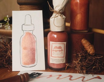 Handmade Pearlescent Pink Calligraphy & Illustration Ink