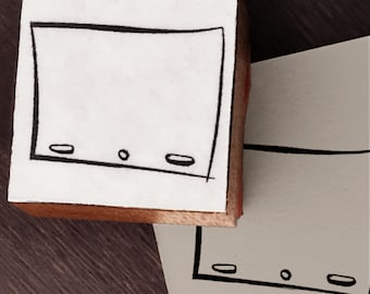 Animation Paper 1" Handmade Rubber Stamp - For Crafts, Scrapbooking, Journaling, Planner, & Traveler's Notebook