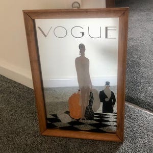 Vintage Vogue Advertising Mirror